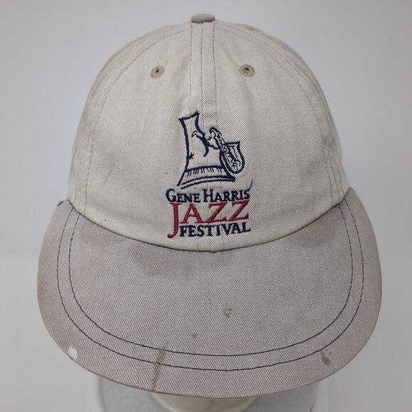 Gene Harris Jazz Festival Boise State University Slideback Hat Tan OS Adjustable - Picture 2 of 8